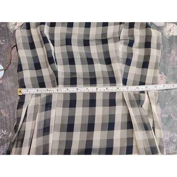 Eva Franco A-Line Dress Sleeveless Cross Back Multicolor Plaid Womens Size 4 NWT - Picture 6 of 7